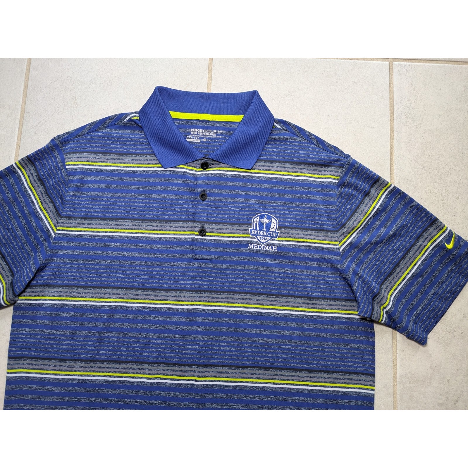 Nike Men's Medium Ryder Cup Medinah 2012 Polo Golf Shirt Tour Performance